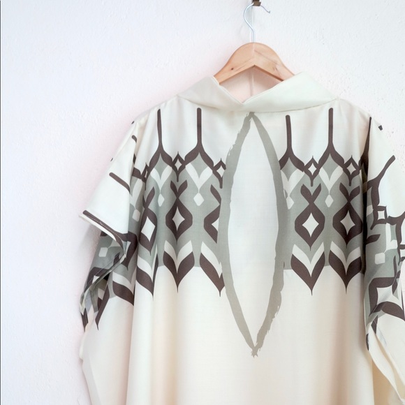 Wool Kaftan Mock Neck Nordic Goddess Dress - Picture 3 of 3